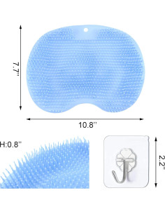 Alfombrilla Exfoliante para Pies Quacc Antideslizante 27.5x19.6cm 2