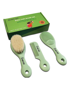 Juego de Cepillo y Peine para Bebés 3 Piezas - Suave y Seguro