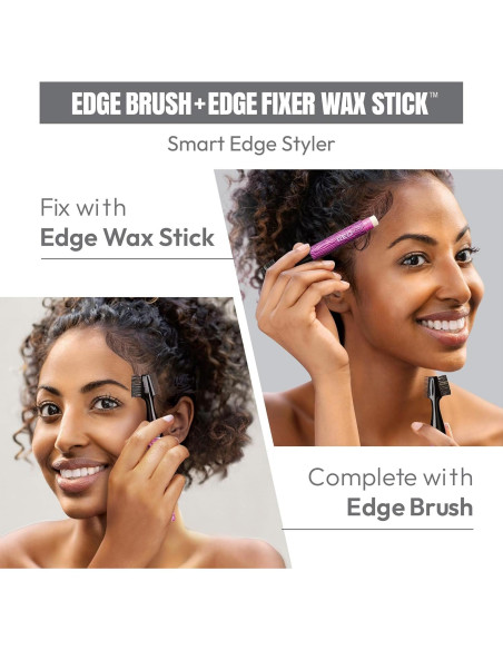 Cepillo de Bordes Red by Kiss 3 en 1 con Cera Fijadora