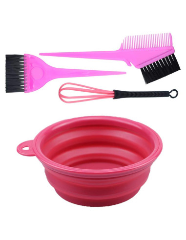 Kit de Tinte para Cabello KOENWEENI 4 Piezas Rosa