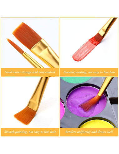 Juego de Pinceles AROIC 10 Piezas Nylon para Pintura