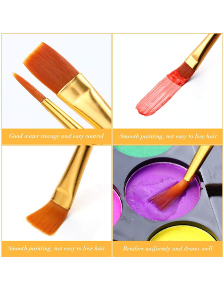 Juego de Pinceles AROIC 10 Piezas Nylon para Pintura