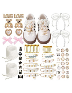 72 Encantos para Zapatillas y Ropa - Broches de Perlas y Rhinestones