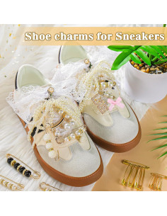 72 Encantos para Zapatillas y Ropa - Broches de Perlas y Rhinestones 2