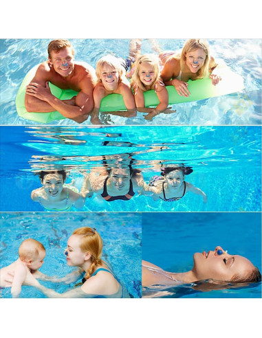 Conjunto de 6 Clips de Nariz de Silicona Zooshine para Natación