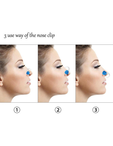 Conjunto de 6 Clips de Nariz de Silicona Zooshine para Natación