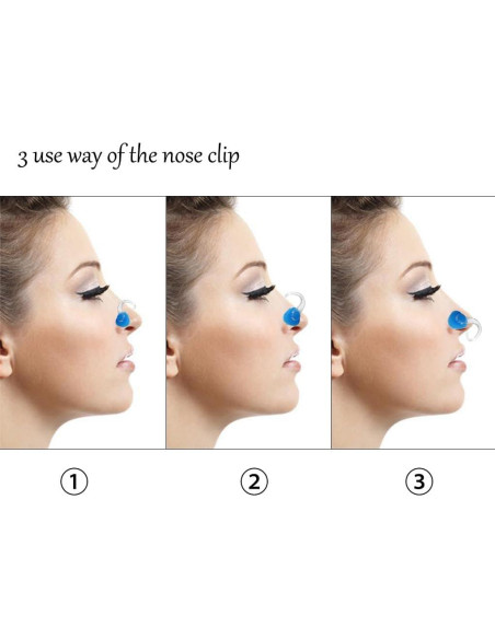 Conjunto de 6 Clips de Nariz de Silicona Zooshine para Natación