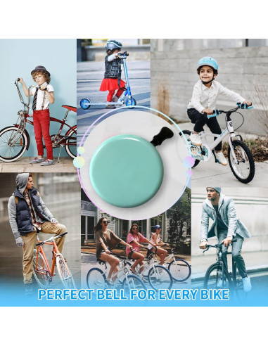 Timbre de Bicicleta TC TCBIERO 95dB Verde Agua - Sonido Fuerte