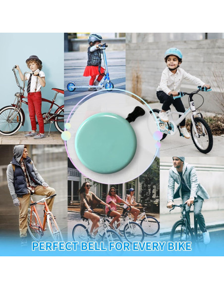 Timbre de Bicicleta TC TCBIERO 95dB Verde Agua - Sonido Fuerte