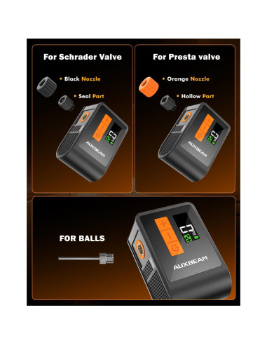 Bomba de Bicicleta Auxbeam AB-BL03 120PSI con Manómetro