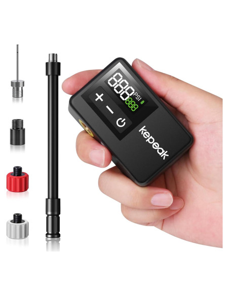 Bomba de Bicicleta KEPEAK BL01 Portátil con Manómetro Digital