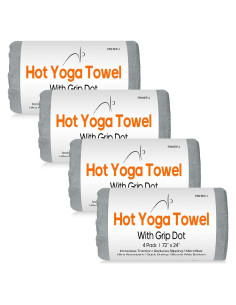 Paquete de 4 Toallas de Yoga Antideslizantes PBHEPJ 61x183cm