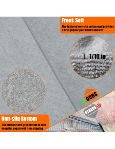 Paquete de 4 Toallas de Yoga Antideslizantes PBHEPJ 61x183cm 2