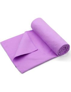 Toalla de Yoga Antideslizante Eunzel 185x67cm Microfibra Púrpura 2