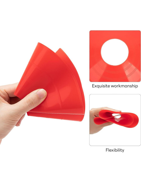 Conos de Disco de Entrenamiento BiAnYC 20 Piezas Rojo
