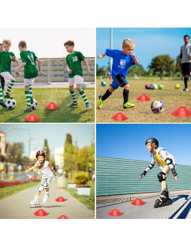 Conos de Disco de Entrenamiento BiAnYC 20 Piezas Rojo