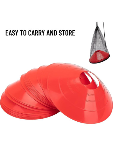 Conos de Disco de Entrenamiento BiAnYC 20 Piezas Rojo