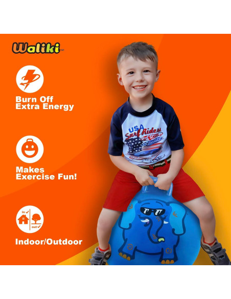 Pelota Saltarina Waliki 45 cm para Niños 3-6 Años Azul