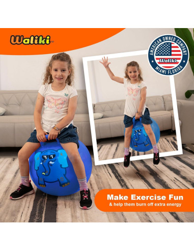 Pelota Saltarina Waliki 45 cm para Niños 3-6 Años Azul