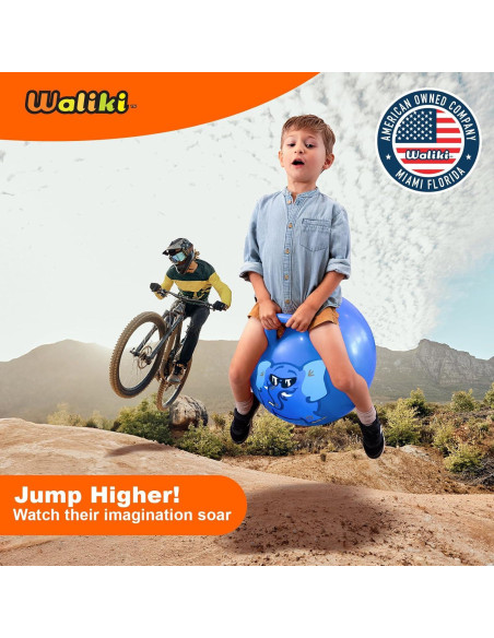 Pelota Saltarina Waliki 45 cm para Niños 3-6 Años Azul