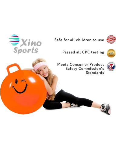 Bola Saltarina Xino Sports Naranja 56 cm para Niños y Adultos