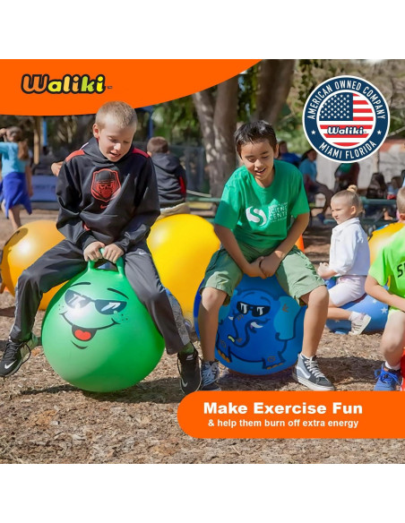 Pelota Saltarina Waliki 45 cm para Niños 3-6 Años Azul