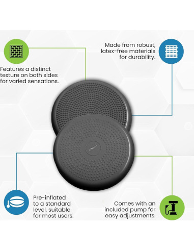 Paquete de 2 Discos de Equilibrio Bintiva - Almohadilla de Movimiento