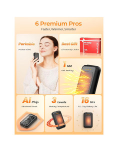 Calentadores de Manos Eléctricos Jerritte Recargables 2 Pzs 2