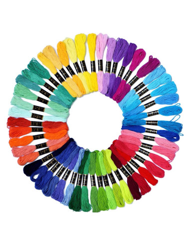 Hilo de Bordado Algodón 50 Colores Arcoíris LE PAON 800 cm