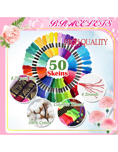 Hilo de Bordado Algodón 50 Colores Arcoíris LE PAON 800 cm