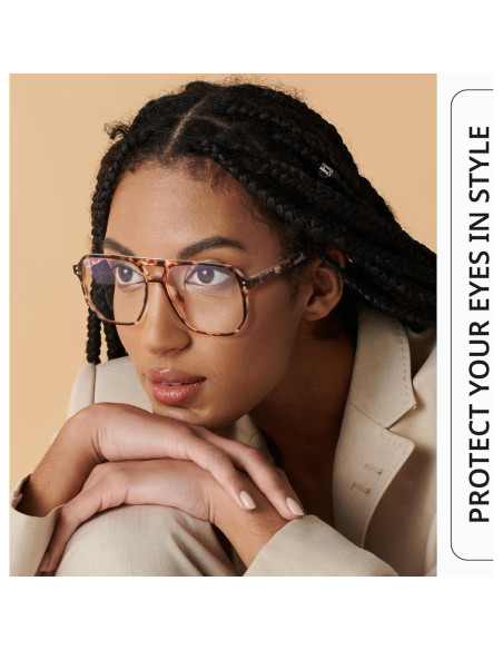 Gafas de Bloqueo de Luz Azul Livho Aviador Cuadradas