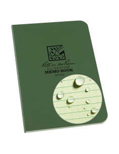 Cuaderno de Bolsillo Rite in the Rain Verde 3.5" x 5" Impermeable