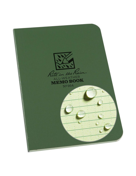 Cuaderno de Bolsillo Rite in the Rain Verde 3.5" x 5" Impermeable Cuaderno de Bolsillo Rite in the Rain Verde 3.5" x 5" Impermeable