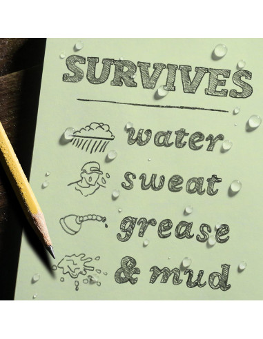 Cuaderno de Bolsillo Rite in the Rain Verde 3.5" x 5" Impermeable