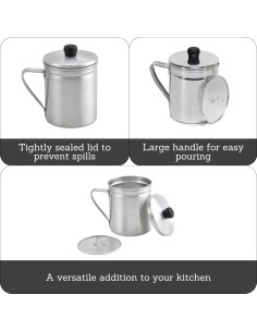 Dispensador de Grasa de Aluminio IMUSA 1.42 Litros Plata 2