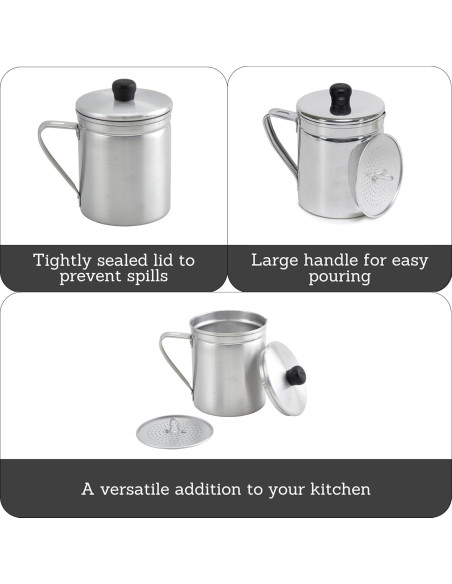 Dispensador de Grasa de Aluminio IMUSA 1.42 Litros Plata