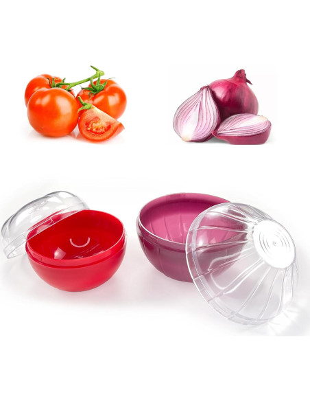 Contenedores de Almacenamiento Frutas y Verduras Magicleast 2PCS