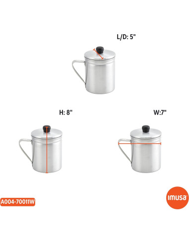 Dispensador de Grasa de Aluminio IMUSA 1.42 Litros Plata