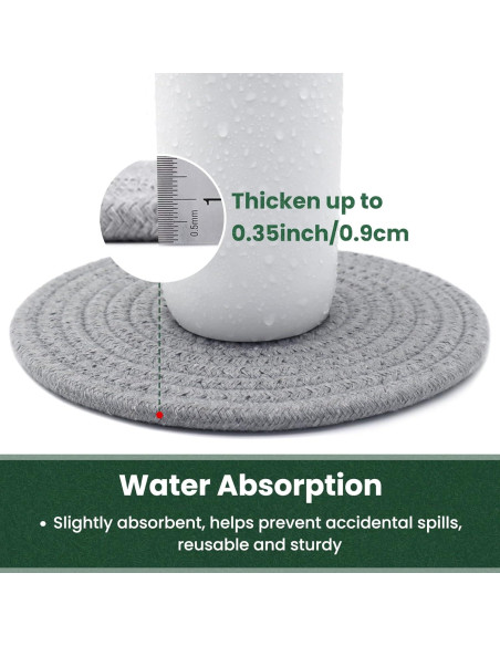 Trivetes de Cocina KITLAB 20 cm 6 Pcs Algodón Resistente al Calor