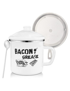 Contenedor de Grasa de Tocino BokingOne 1.2L con Colador y Tapa