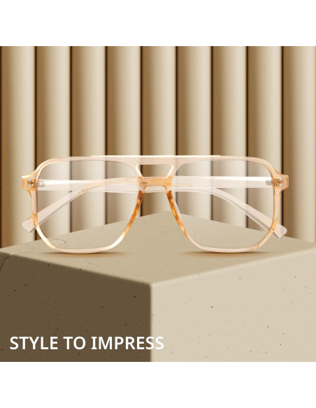 Gafas de Bloqueo de Luz Azul Livho Aviador Cuadradas