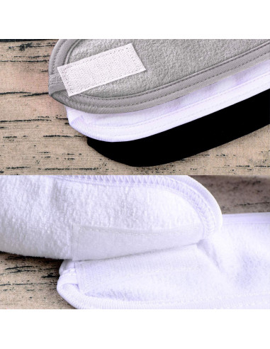Cinta para la cabeza facial Whaline Spa 3 piezas - Suave y ajustable