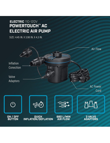 Bomba de Aire Eléctrica Bestway PowerTouch 680 LPM
