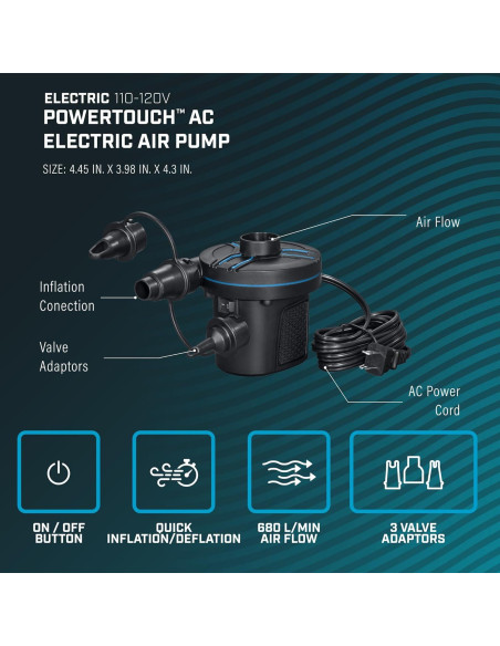Bomba de Aire Eléctrica Bestway PowerTouch 680 LPM