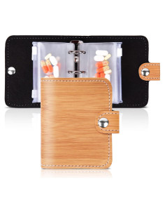 Organizador de Pastillas Jasenna 1 Paquete Beige 8.5x6 cm