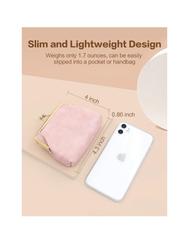 Monedero pequeño SENCCO PU vintage verde con cierre de beso