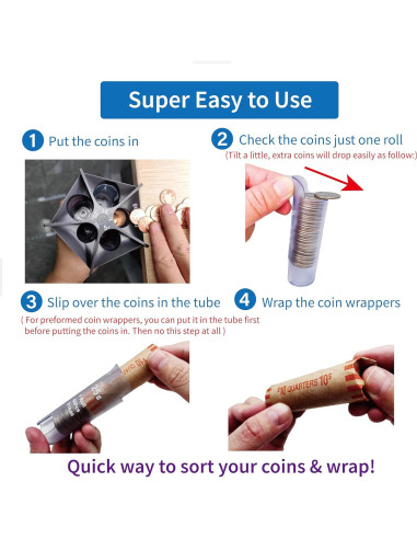 Contador de Monedas 5-en-1 Byteen8 | Organizador Gris 288g