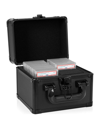 Caja de almacenamiento de tarjetas OUUTMEE - Aluminio, 40 láminas