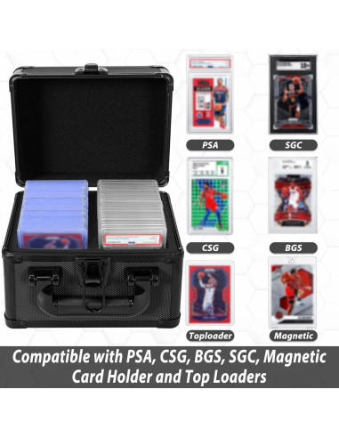 Caja de almacenamiento de tarjetas OUUTMEE - Aluminio, 40 láminas