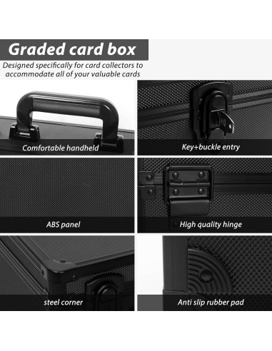 Caja de almacenamiento de tarjetas OUUTMEE - Aluminio, 40 láminas